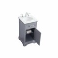 Elegant Decor 19 in. Americana Single Bathroom Vanity Set - Light Grey VF15019GR